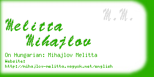 melitta mihajlov business card